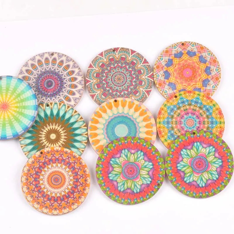 Wooden Christmas Ornaments DIY Mix Pattern Craft Decorations Christmas Ornament Kit Qme