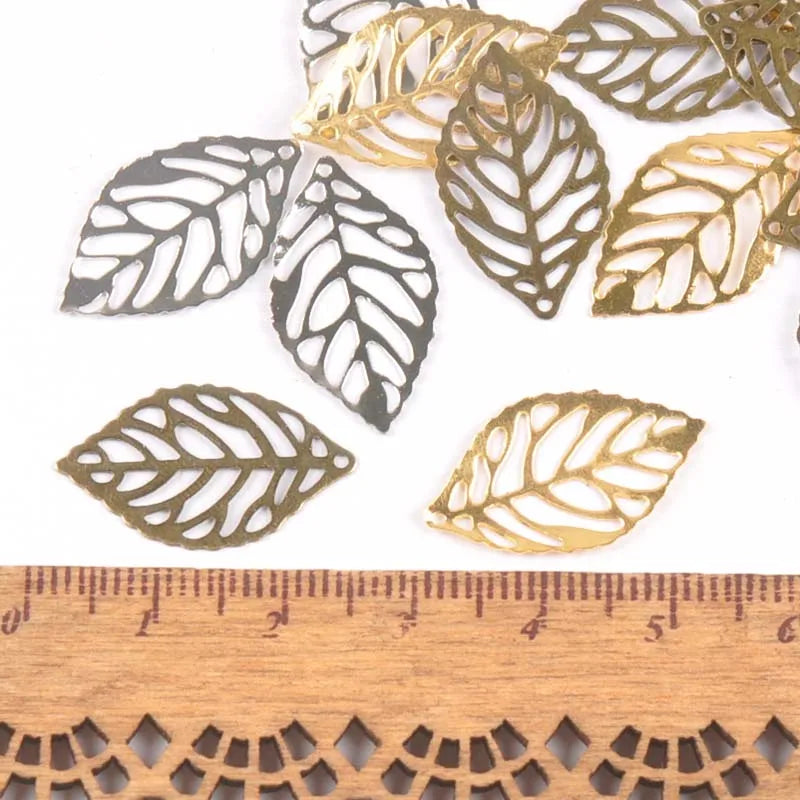 50pcs Metal Filigree Leaf Connectors – DIY Jewelry & Craft Filigree Craft Connectors Qme