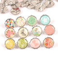 Mixed Pattern Round Metal Brads – Scrapbooking Embellishments 20pcs Scrapbooking Brads Qme Default Title