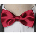 Men's Solid Candy Color Bow Tie – Wedding & Party Necktie Bow Tie Qme LDB1-26