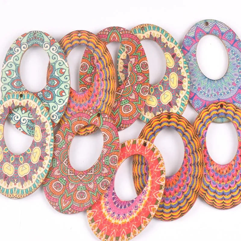 Wooden Christmas Ornaments DIY Mix Pattern Craft Decorations Christmas Ornament Kit Qme 5