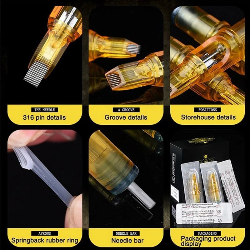 YRYTAT PMU Cartridge Needles – Eyebrow, Lip & Tattoo RL RS PMU Cartridge Needles Qme