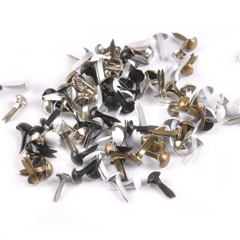 Mixed Round Metal Fastener Brads 100pcs – Scrapbooking Supplies Scrapbooking Brads Qme