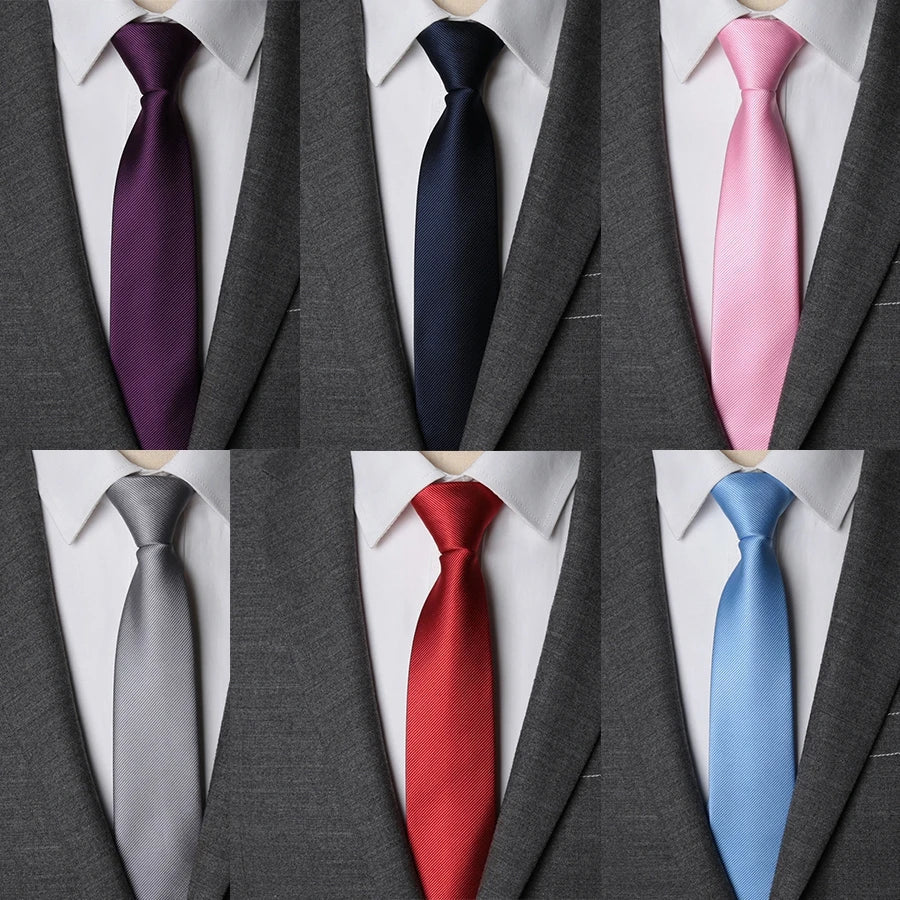 Men's Zipper Necktie – Solid Pre-Tied Lazy Tie, 11 Colors Zipper Necktie Qme