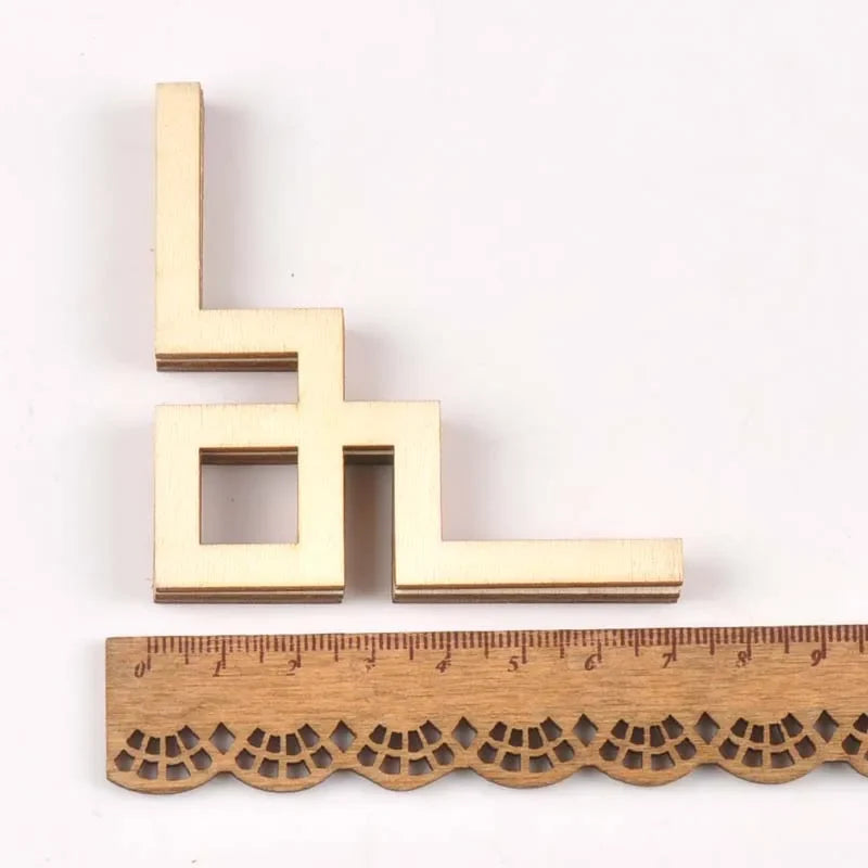 Wooden Book Corner Ornaments – DIY Scrapbooking Crafts Wood Craft Embellishments Qme 12