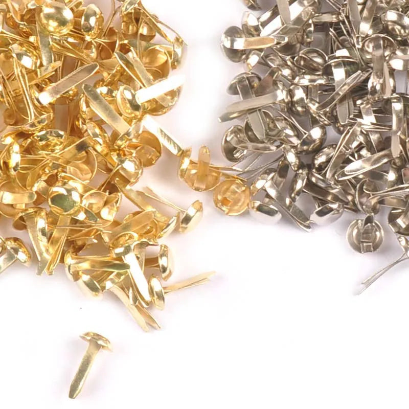Mixed Round Metal Brads Silver & Gold Scrapbooking Embellishments Craft Embellishments Qme