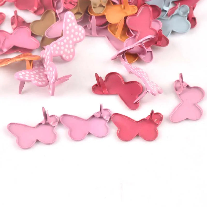 Mixed Butterfly Shape Brads – Metal Craft Embellishments 20pk Craft Embellishments Qme
