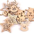 Wooden Christmas Ornaments – Reindeer Star Monkey Mix 10pcs Wooden Christmas Ornaments Qme Default Title