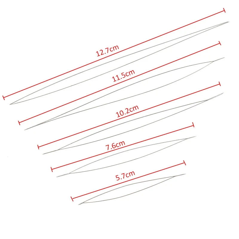 Spring Steel Beading Needles Set – 5 Sizes for Jewelry Making Beading Needle Set Qme