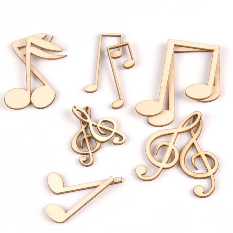 Wooden Music Note Scrapbooking Embellishments 40–55mm | DIY Craft Craft Embellishments Qme