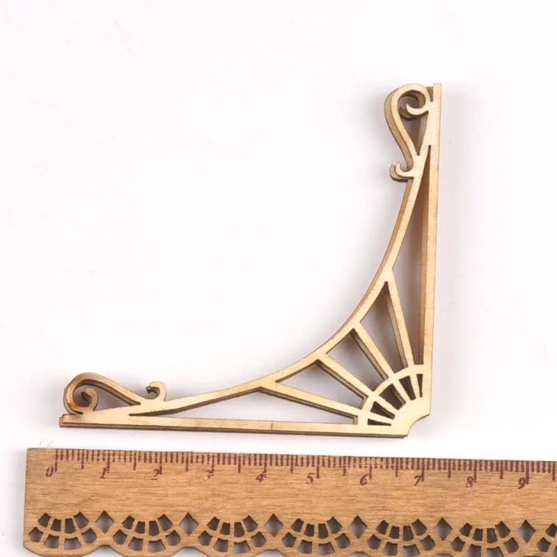 Wooden Book Corner Ornaments for Scrapbooking & Albums Scrapbooking Embellishment Qme 15