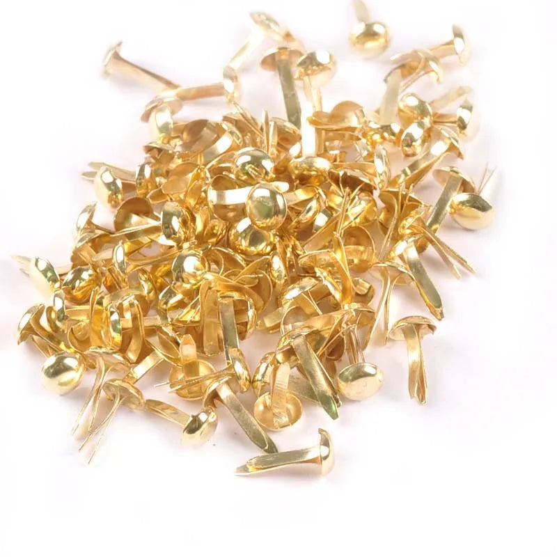Mixed Round Metal Brads Silver & Gold Scrapbooking Embellishments Craft Embellishments Qme