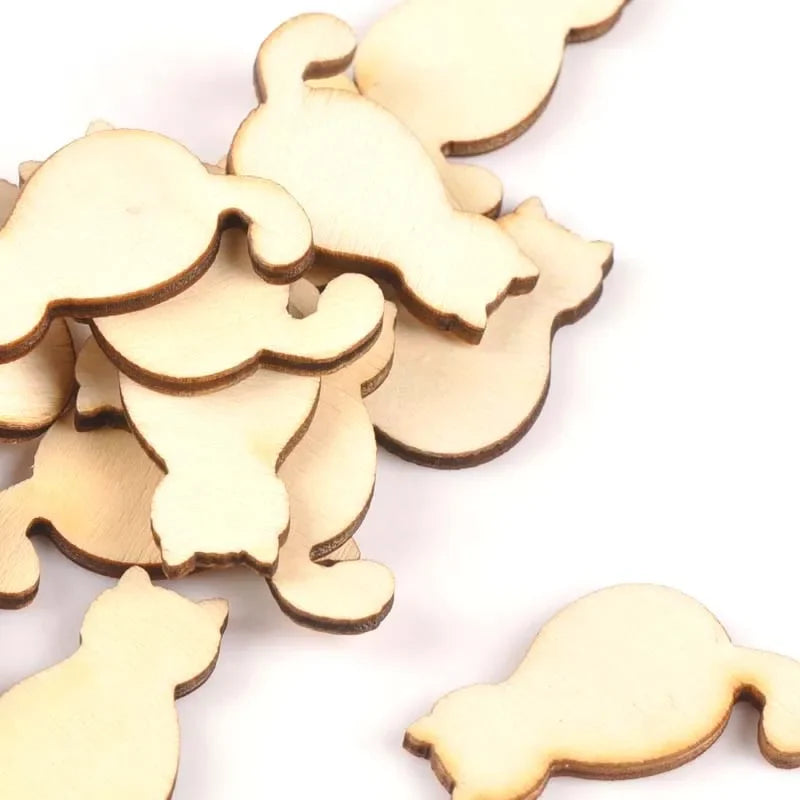 Cat Pattern Wood Slice Ornaments – DIY Scrapbook Crafts DIY Wood Craft Slices Qme