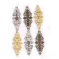 Antique Metal Filigree Wrap Connectors 62x24mm – 10pcs DIY Filigree Craft Connectors Qme mix