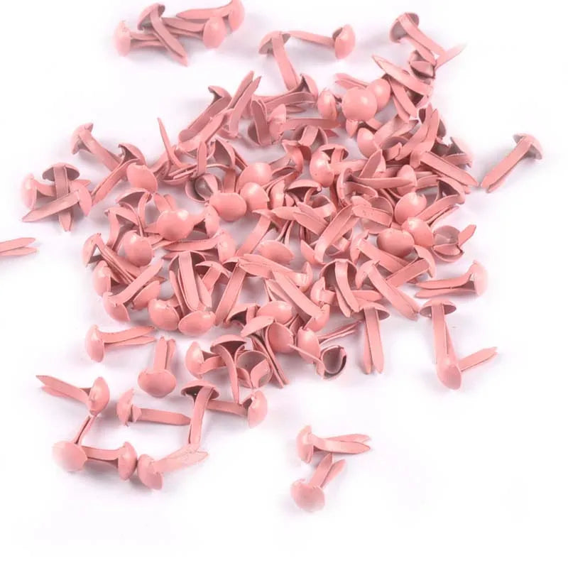 Mixed Round Metal Brads for Scrapbooking & DIY Crafts – 100pcs Craft Brad Fasteners Qme