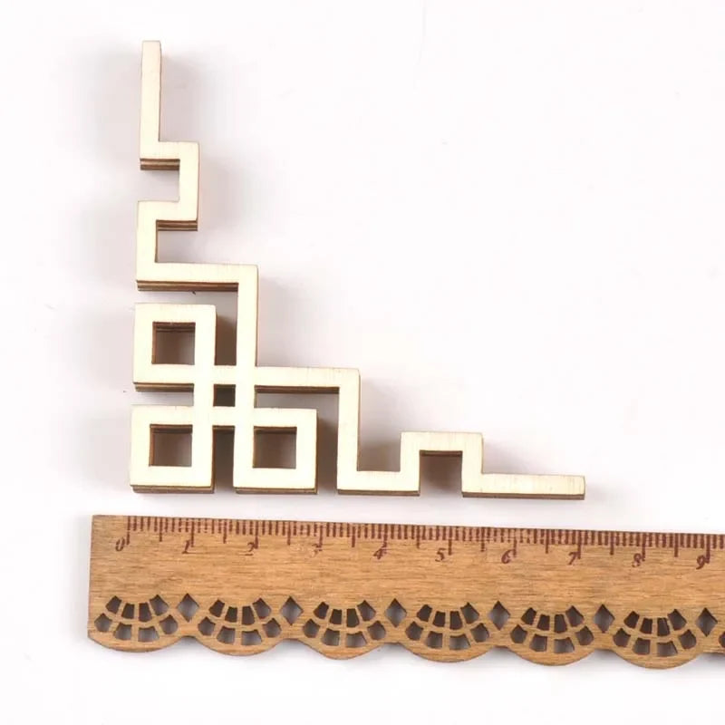 Wooden Book Corner Ornaments – DIY Scrapbooking Crafts Wood Craft Embellishments Qme 8