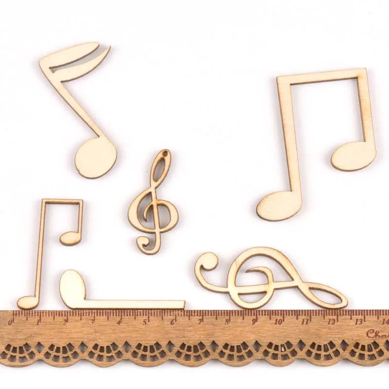 Wooden Music Note Scrapbooking Embellishments 40–55mm | DIY Craft Craft Embellishments Qme