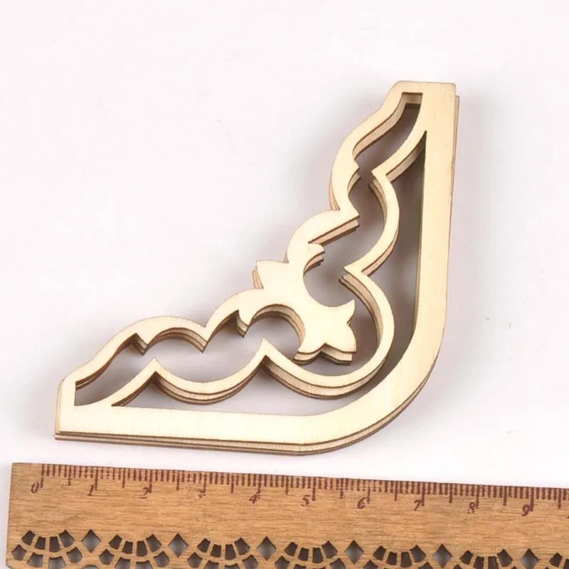 Wooden Book Corner Ornaments for Scrapbooking & Albums Scrapbooking Embellishment Qme 20
