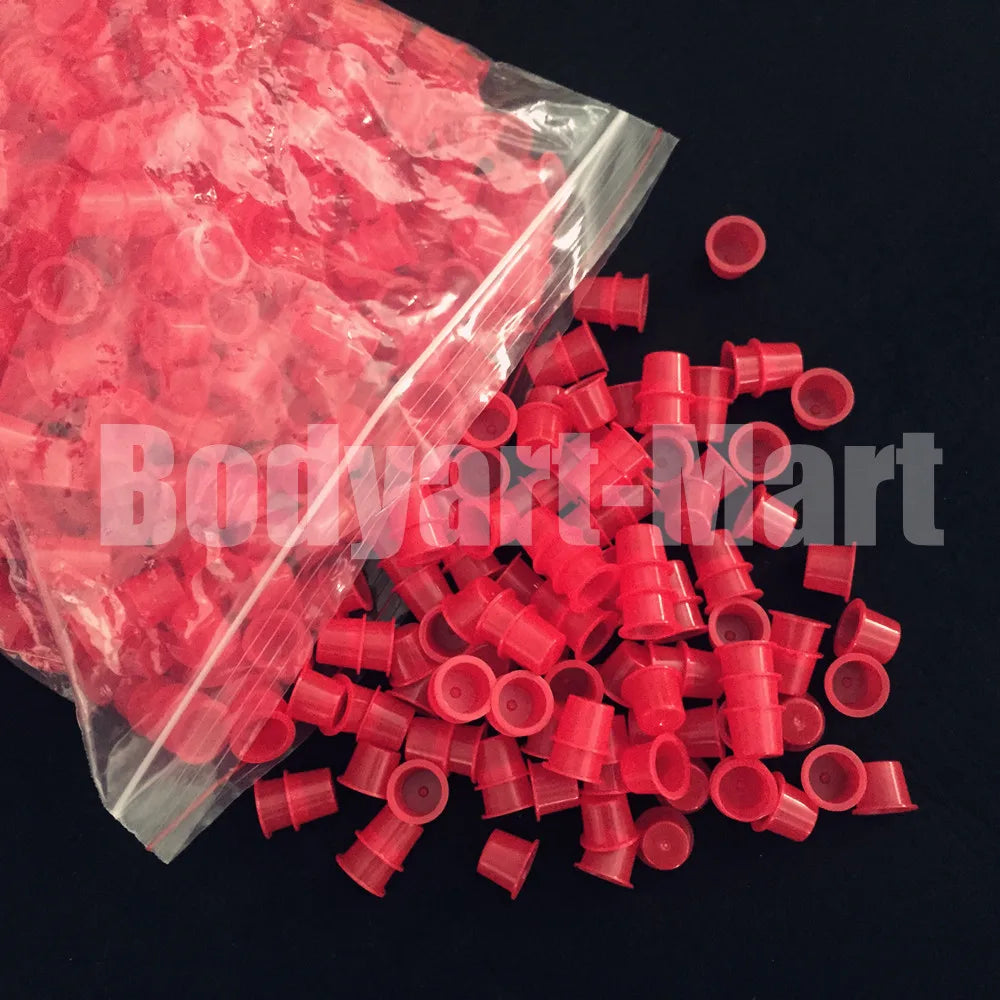 1000pcs Small Tattoo Ink Cups Caps Permanent Makeup Pigment Tattoo Ink Cups Qme
