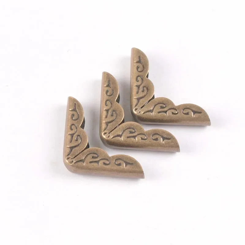 Metal Flower Lace Corner Protectors for Scrapbooking – 50pcs Scrapbooking Embellishments Qme bronze