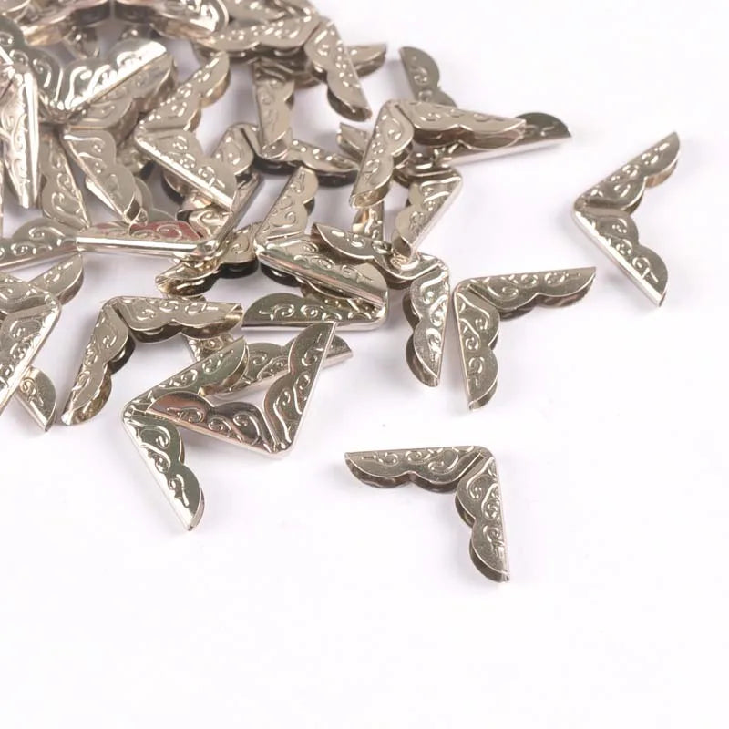 Silver Metal Corner Protectors – 50pcs for Scrapbooking & DIY Craft Corner Protectors Qme