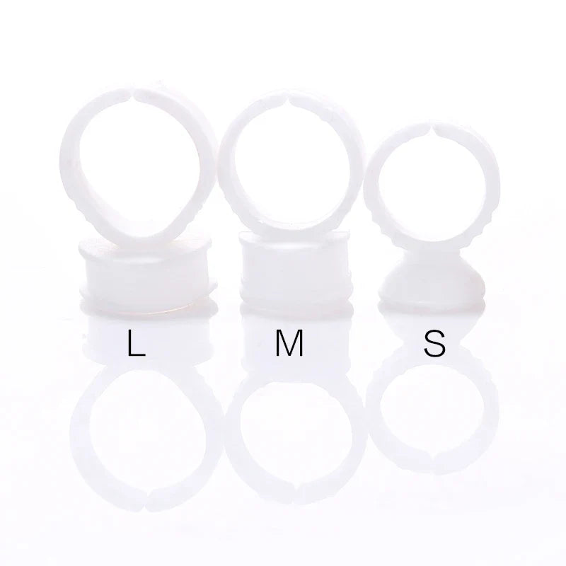 NATUHANA Disposable Lash Glue Holder Rings 100pcs Lash Glue Holder Ring Qme