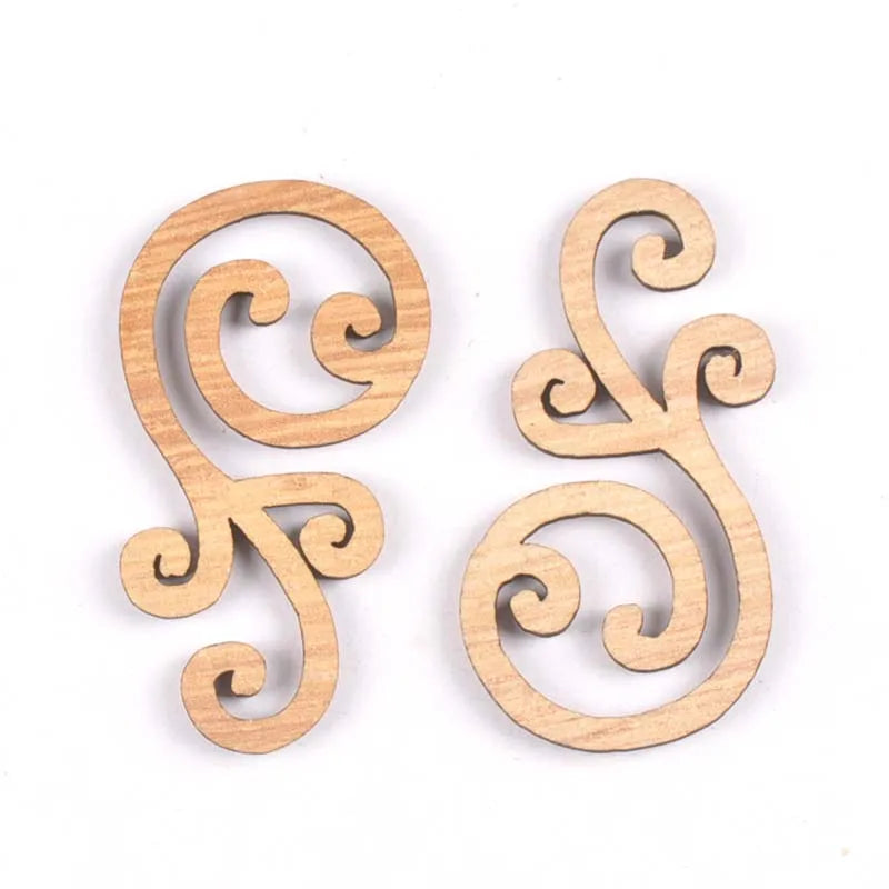 Flower Pattern Wood Slices – DIY Crafts & Scrapbooking (8 pcs) Wood Craft Embellishments Qme