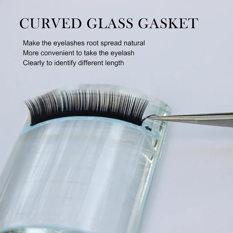 NATUHANA Crystal Glass Eyelash Extension Pallet & Holder Eyelash Extension Pallet Qme