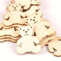 Bear Pattern Wooden Embellishments – DIY Scrapbook & Craft Decor Wooden Craft Embellishment Qme Default Title