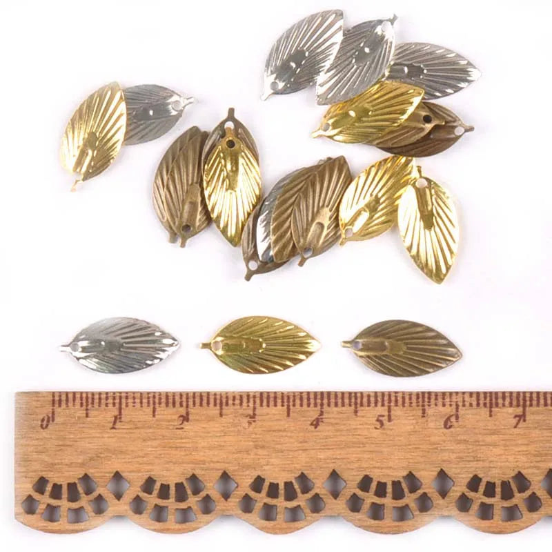 Metal Filigree Leaf Connectors Embellishments 18x8mm – 10pcs Craft Embellishments Qme