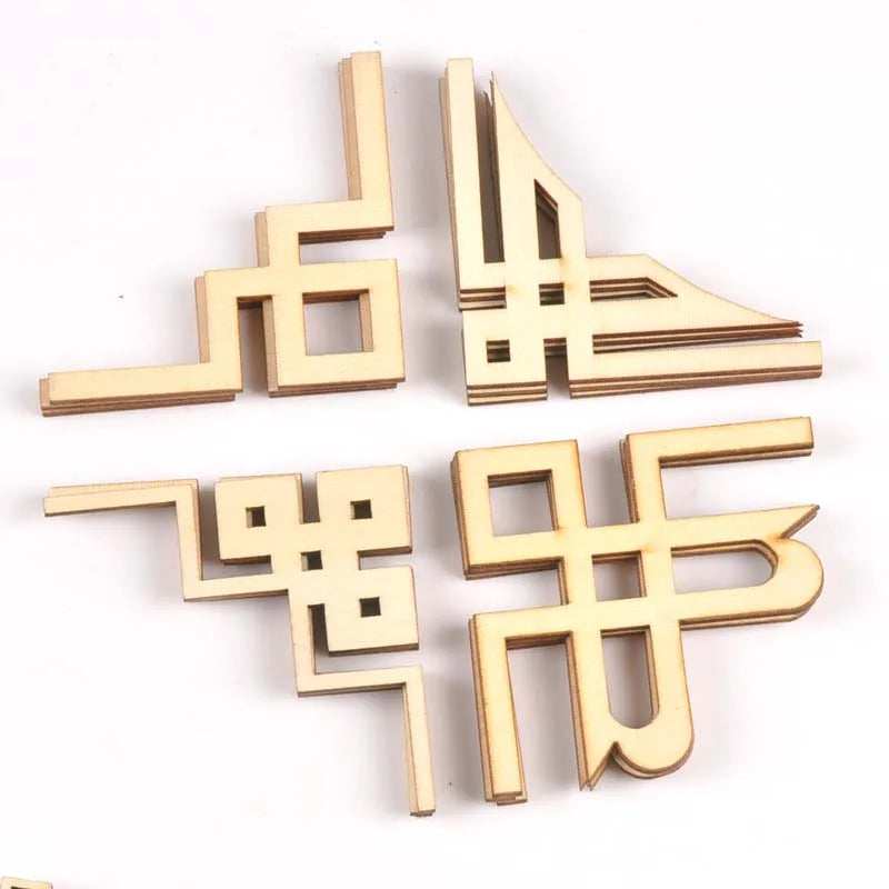 Wooden Book Corner Ornaments – DIY Scrapbooking Crafts Wood Craft Embellishments Qme mix 1