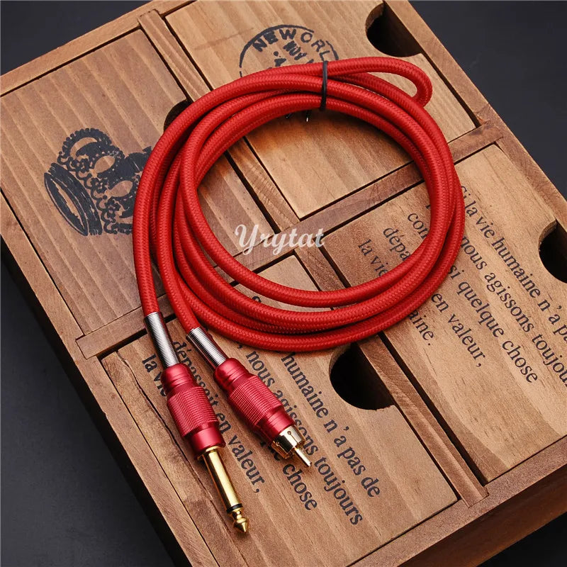 Tattoo RCA Clip Cord 1.8M Power Cord for Tattoo Machine | Qme Tattoo Machine Cord Qme