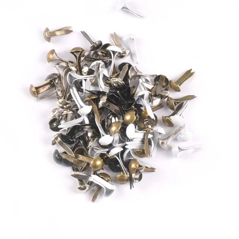 Mixed Round Metal Fastener Brads 100pcs – Scrapbooking Supplies Scrapbooking Brads Qme mixed