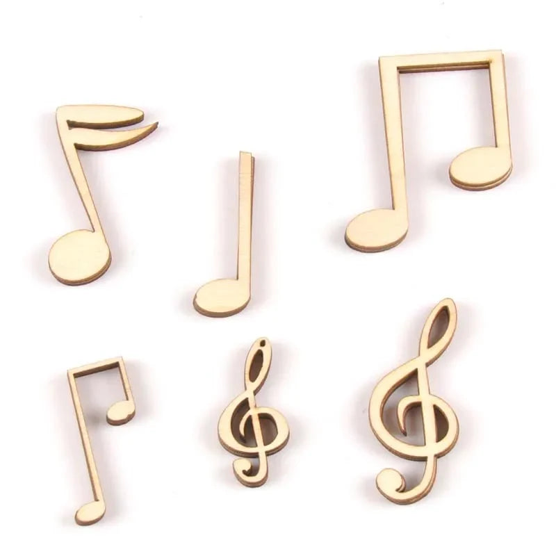 Wooden Music Note Scrapbooking Embellishments 40–55mm | DIY Craft Craft Embellishments Qme