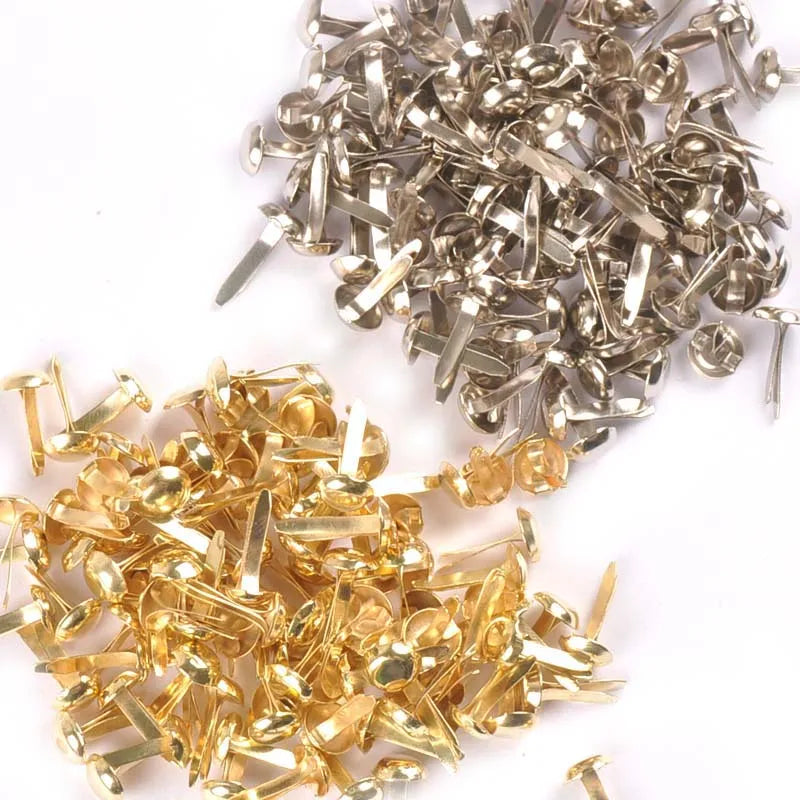 Mixed Round Metal Brads Silver & Gold Scrapbooking Embellishments Craft Embellishments Qme