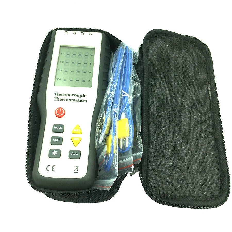 HT-9815 Dual Channel K-Type Thermocouple Thermometer Probe Digital Thermocouple Thermometer Qme