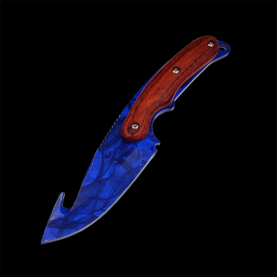 Swayboo Tactical Fixed Blade Gut Knife – Hunting & Camping Fixed Blade Knife Qst Blue color