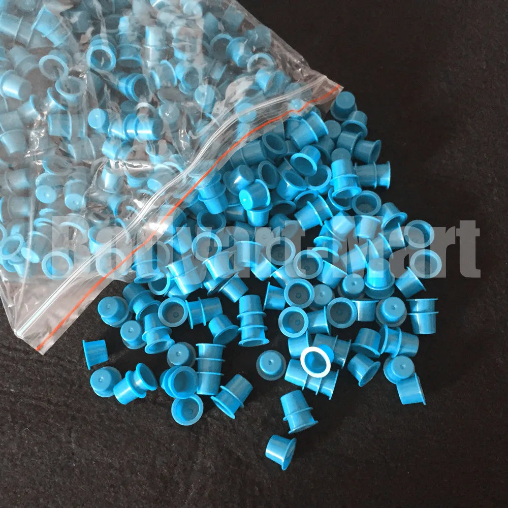1000pcs Small Tattoo Ink Cups Caps Permanent Makeup Pigment Tattoo Ink Cups Qme