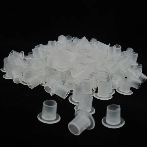 Self-Stand Tattoo Ink Cups 8mm Small White Caps 1000pcs Tattoo Ink Cups Qme