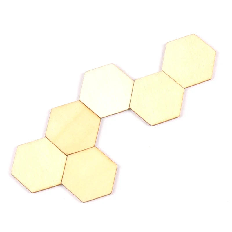 Hexagonal Wood Craft Pieces for Scrapbooking & Home Decor Wood Craft Shapes Qme 20mm