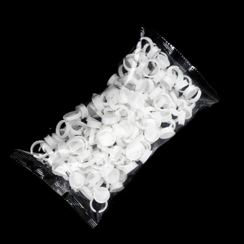 NATUHANA Disposable Lash Glue Holder Rings 100pcs Lash Glue Holder Ring Qme