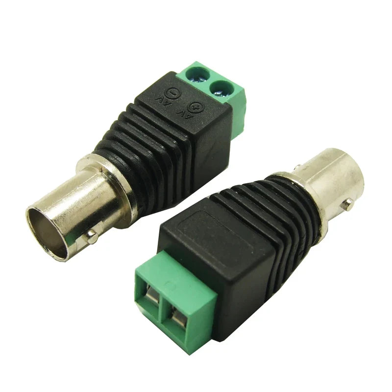 ESCAM BNC Female Video Balun Cat5 Cat6 CCTV Connectors 10-Pack Video Balun Connector Qme