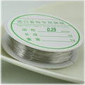 Gold & Silver Plated Copper Beading Wire 0.2–1mm | 16 Colors Jewelry Beading Wire Qme silver 025 25M