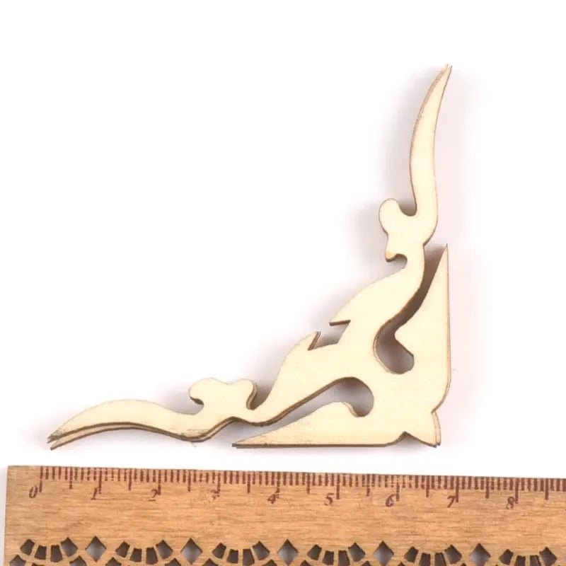 Wooden Book Corner Ornaments for Scrapbooking & Albums Scrapbooking Embellishment Qme 14