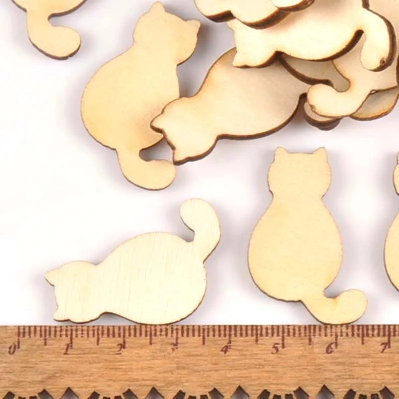 Cat Pattern Wood Slice Ornaments – DIY Scrapbook Crafts DIY Wood Craft Slices Qme