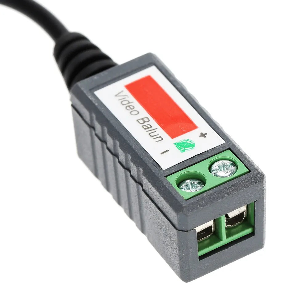 5-Pack Passive CCTV Balun UTP to BNC – 2000ft HD CAT5 Signal CCTV Video Balun Qme