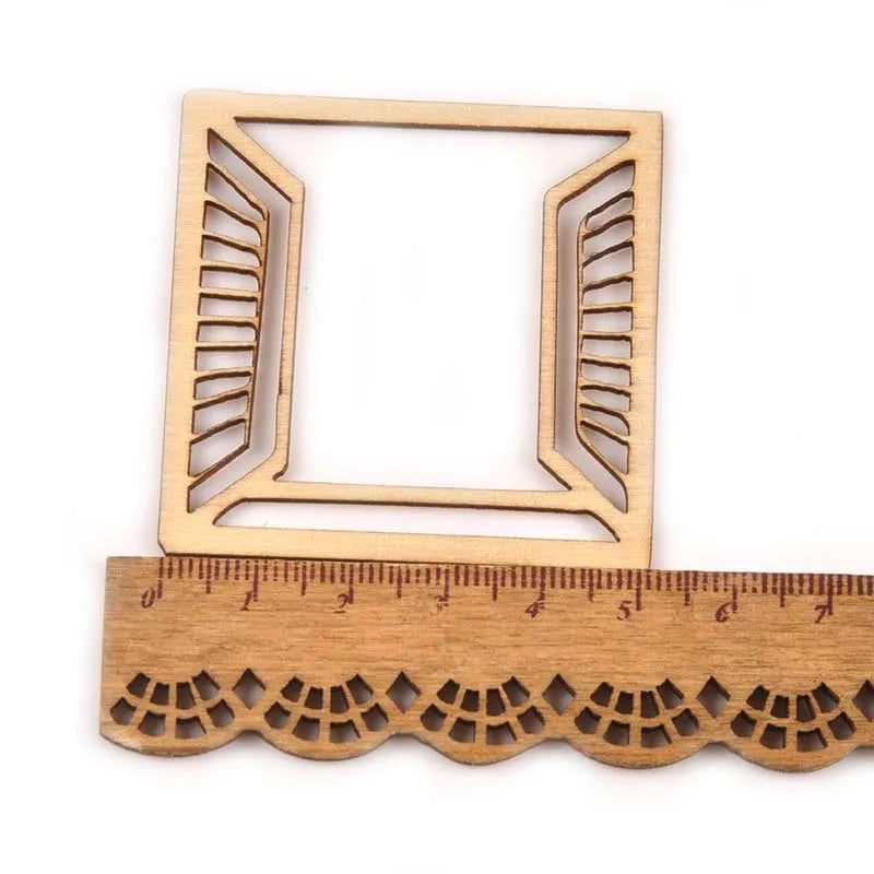 Hollow Window Pattern Wood Slices – DIY Crafts & Scrapbook Wood Craft Embellishments Qme