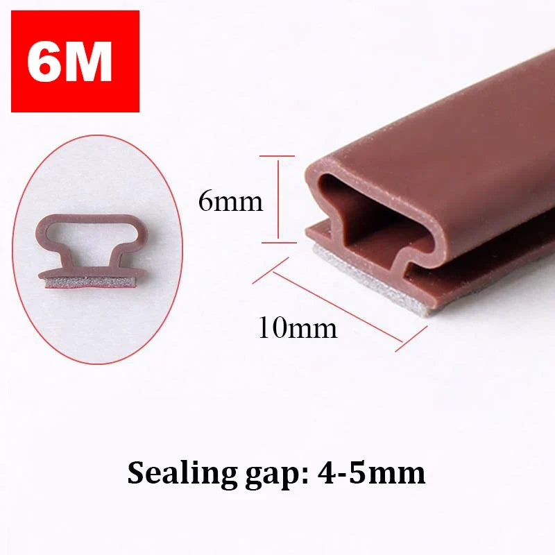 6M Self-Adhesive Silicone Rubber Door & Window Sealing Strip Rubber Sealing Strip Qme 10x6mm China Mainland
