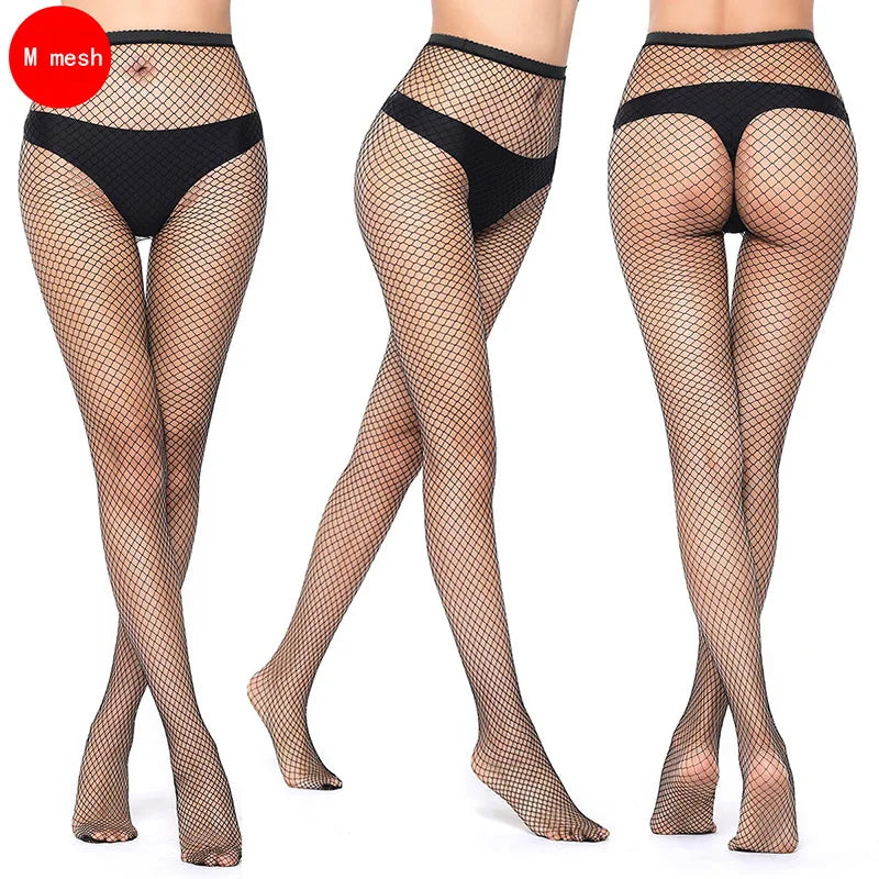 Women's Hollow Out Fishnet Tights – Black Fashion Pantyhose Fishnet Tights Qme M mesh One Size