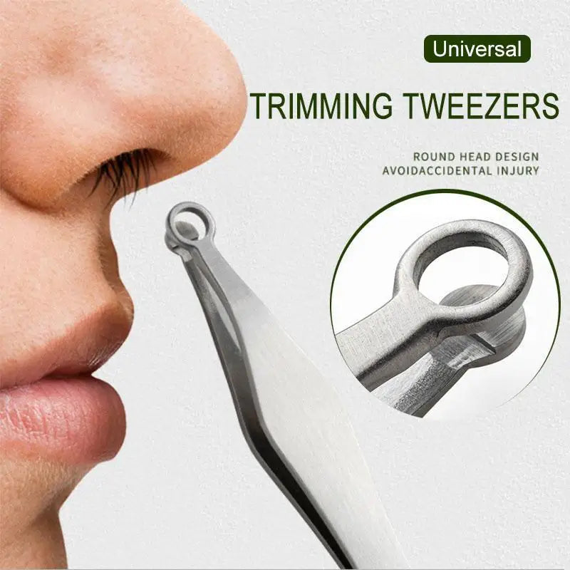 Stainless Steel Nose Hair & Eyebrow Trimming Tweezers | Qme Grooming Tweezers Qme